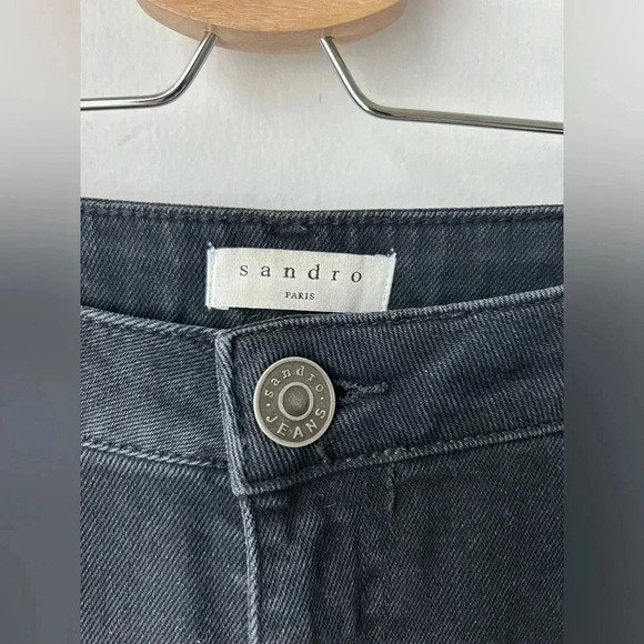 Sandro Paris STRAIGHT-CUT JEANS WITH RAW  EDGES - Picture 5 of 15